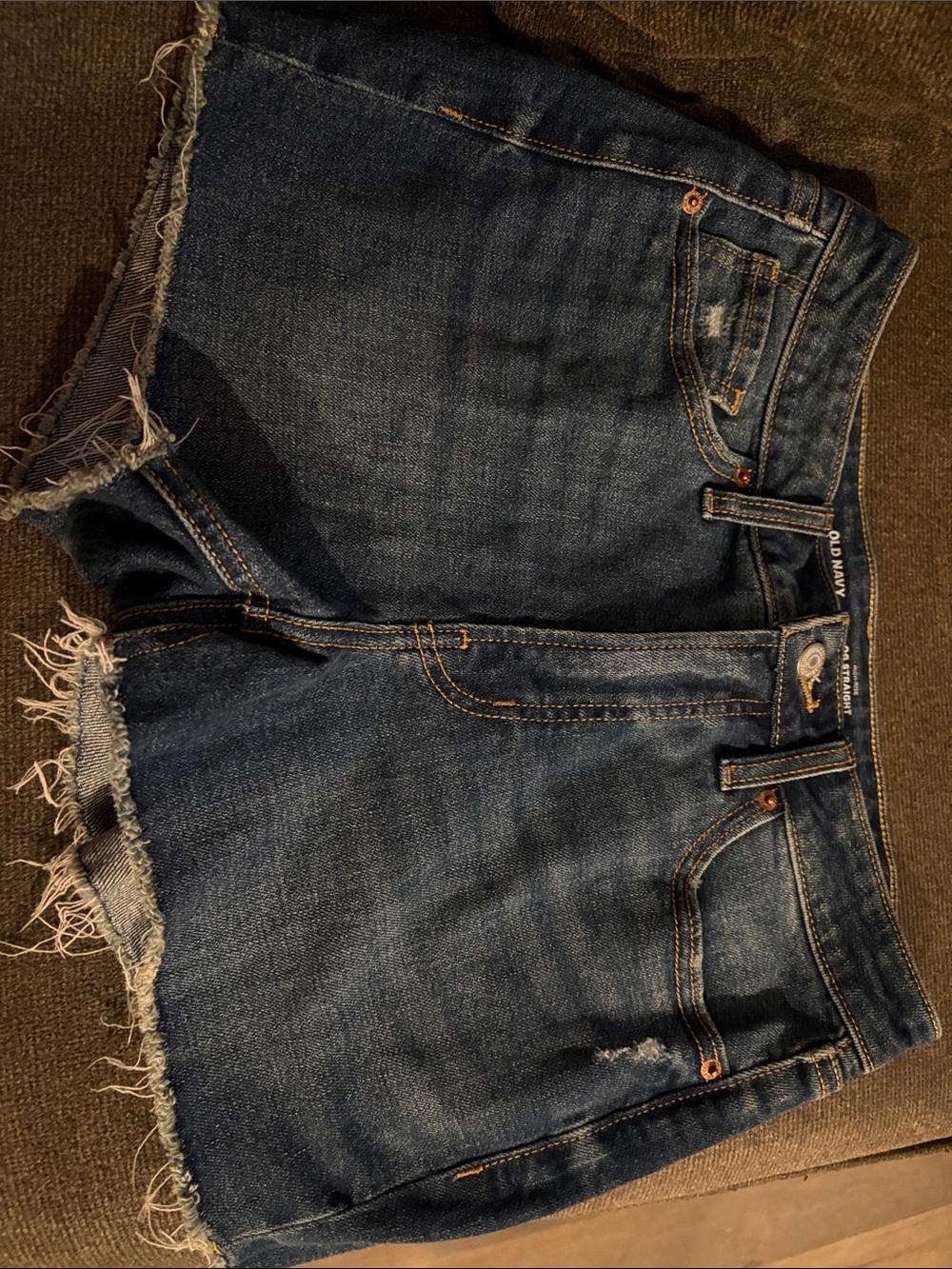 Old Navy Indigo Blue Frayed-Hem Denim Shorts